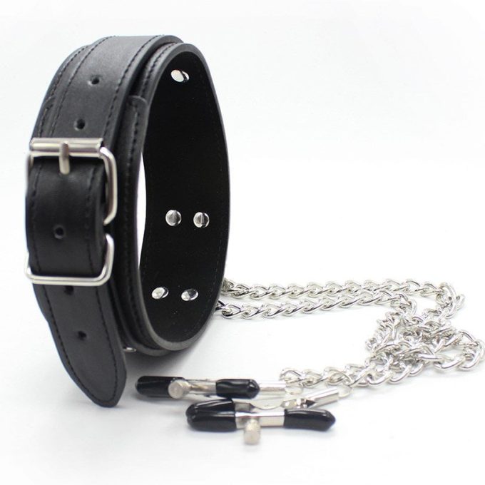 Banoch Collar Clamps Tough Black zwarte halsband met tepelklemmen 987101682 3