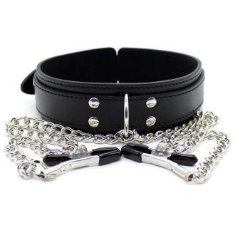 Banoch Collar Clamps Tough Black zwarte halsband met tepelklemmen 987101682