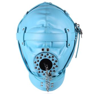 Banoch Depraved Stopper Blue Blauw masker van pu Leer 987101718