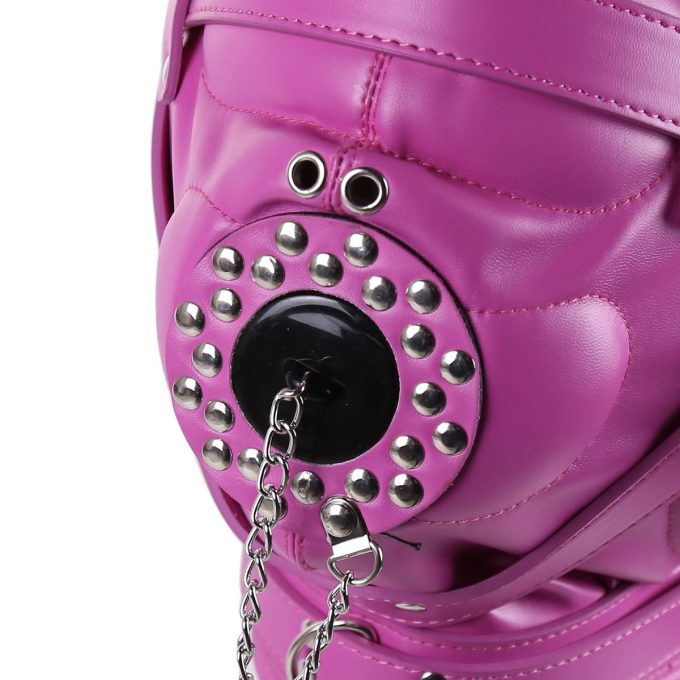 Banoch Depraved Stopper Pink Roze masker van pu Leer 987101717 8 Banoch Depraved Stopper Pink Roze masker van pu Leer 987101717 8