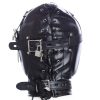 Banoch Foraminis Hood Black Zwart masker van PU Leer 987101711 5