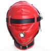 Banoch Foraminis Hood Red Black RoodZwart masker van PU Leer 987101712