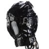 Banoch Foraminis Hood Shiny Black Zwart glans masker van PU Leer 987101710 4