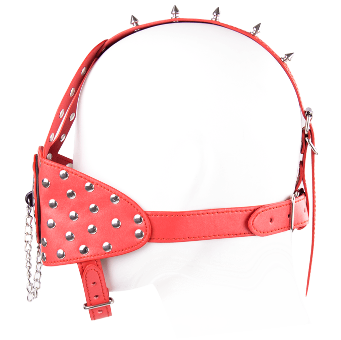 Banoch Mask Punk Stopper Red rood pu leer masker 987101707 Banoch Mask Punk Stopper Red rood pu leer masker 987101707