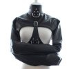 Banoch Open Breast Straight Jacket Black pu Leer dwangbuis bondage Zwart 987101725 2