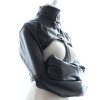 Banoch Open Breast Straight Jacket Black pu Leer dwangbuis bondage Zwart 987101725 5