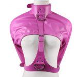 Banoch Open Breast Straight Jacket Pink pu leer dwangbuis bondage Roze 987101727