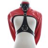 Banoch Open Breast Straight Jacket Red pu Leer dwangbuis bondage Rood 987101726 2 Banoch Open Breast Straight Jacket Red pu Leer dwangbuis bondage Rood 987101726 2
