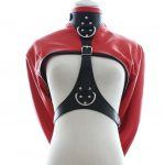 Banoch Open Breast Straight Jacket Red pu Leer dwangbuis bondage Rood 987101726 2