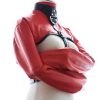 Banoch Open Breast Straight Jacket Red pu Leer dwangbuis bondage Rood 987101726 5 Banoch Open Breast Straight Jacket Red pu Leer dwangbuis bondage Rood 987101726 5