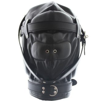 Banoch Reticent Hood Black Zwart Masker van pu Leer 987101719