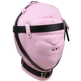 Banoch Reticent Hood BlackPink ZwartRoze masker van pu Leer 987101720 2