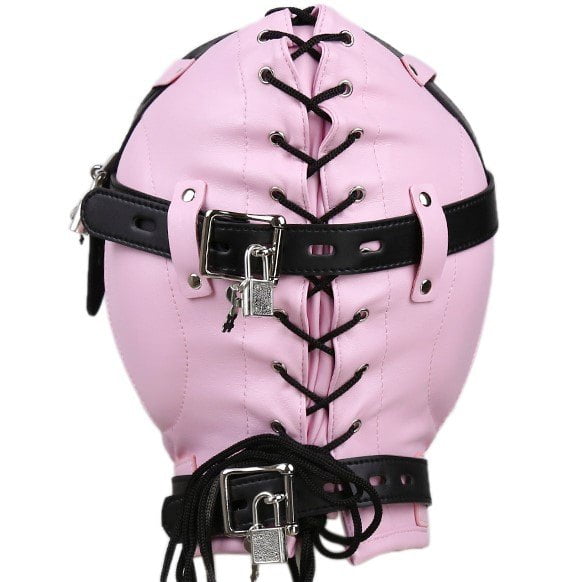 Banoch Reticent Hood BlackPink ZwartRoze masker van pu Leer 987101720 5 Banoch Reticent Hood BlackPink ZwartRoze masker van pu Leer 987101720 5