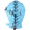 Banoch Reticent Hood Blue Blauw masker van pu Leer 987101722 4 Banoch Reticent Hood Blue Blauw masker van pu Leer 987101722 4