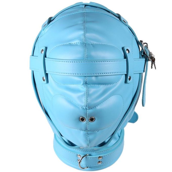 Banoch Reticent Hood Blue Blauw masker van pu Leer 987101722 Banoch Reticent Hood Blue Blauw masker van pu Leer 987101722