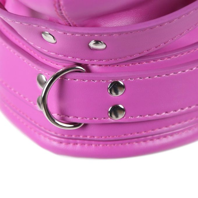 Banoch Reticent Hood Hot Pink Roze masker van pu Leer 987101723 10 Banoch Reticent Hood Hot Pink Roze masker van pu Leer 987101723 10