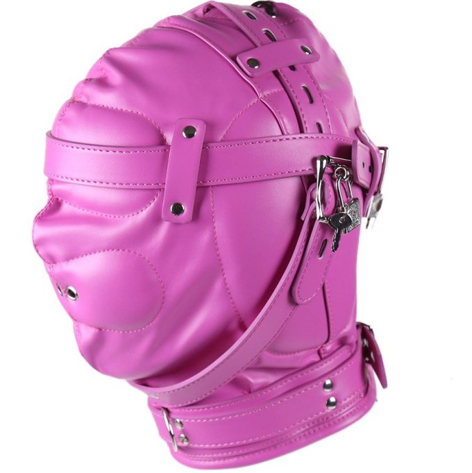 Banoch Reticent Hood Hot Pink Roze masker van pu Leer 987101723 2 Banoch Reticent Hood Hot Pink Roze masker van pu Leer 987101723 2