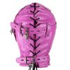 Banoch Reticent Hood Hot Pink Roze masker van pu Leer 987101723 4 Banoch Reticent Hood Hot Pink Roze masker van pu Leer 987101723 4