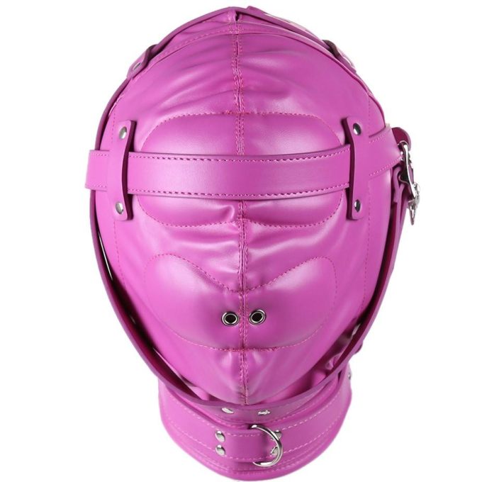 Banoch Reticent Hood Hot Pink Roze masker van pu Leer 987101723 Banoch Reticent Hood Hot Pink Roze masker van pu Leer 987101723