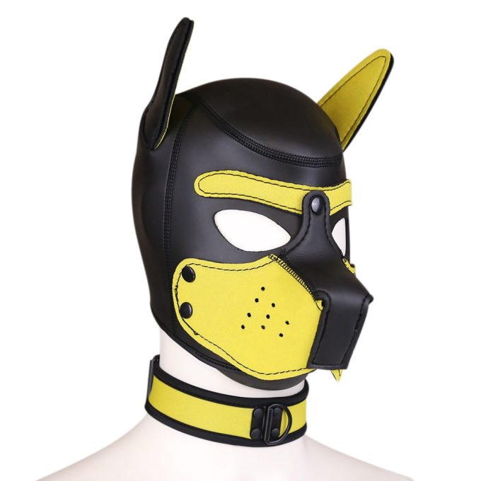 Banoch Lindo Perrito Amorillo Neoprene dog mask yellow neoprene puppy play
