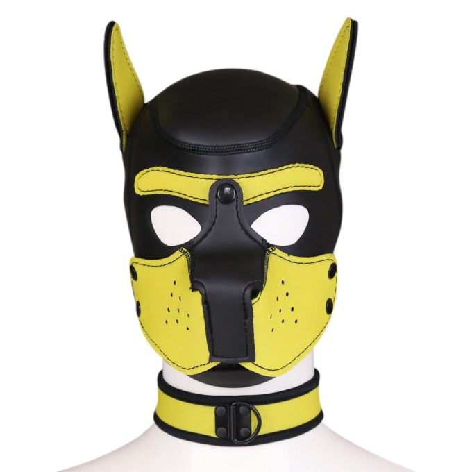 Banoch Lindo Perrito Amorillo Neoprene honden masker puppy geel neopreen