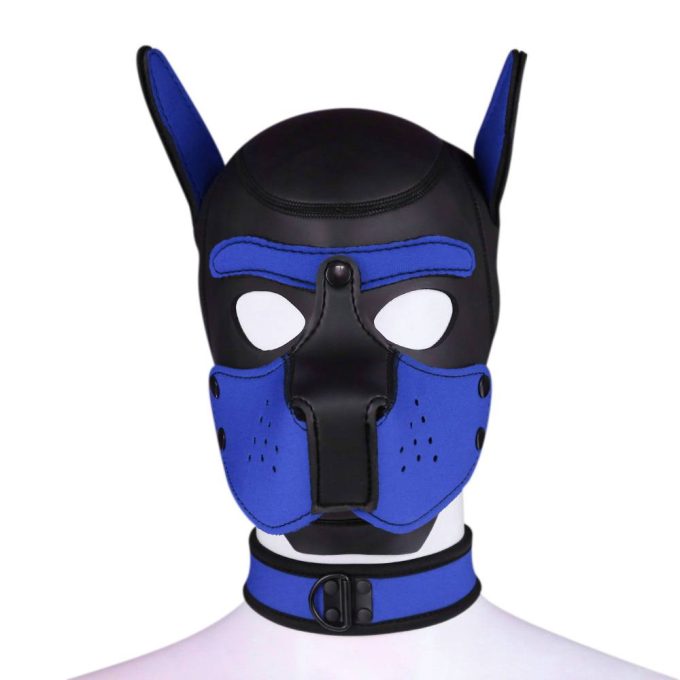 Banoch Lindo Perrito Azul Neoprene dog mask puppy play blue neoprene Banoch Lindo Perrito Azul Neoprene dog mask puppy play blue neoprene