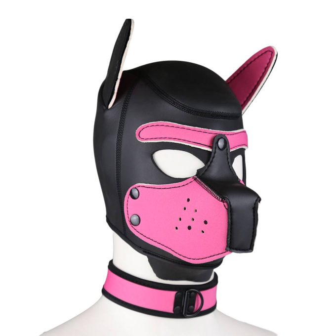 Banoch Lindo Perrito Rosa Neoprene honden masker puppy play roze neopreen 2 Banoch Lindo Perrito Rosa Neoprene honden masker puppy play roze neopreen 2