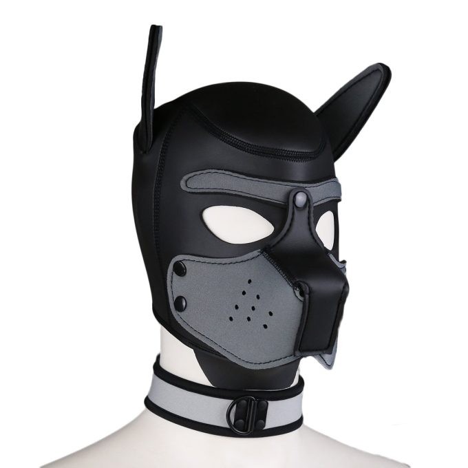 Banoch Lindo Perrito gris Neoprene dog mask puppy play grey neoprene