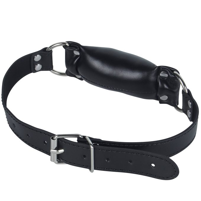 Banoch   Bit gag soft straight black   bitgag van imitatieleer zwart   (2)