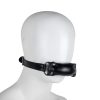 Banoch   Bit gag soft straight black   bitgag van imitatieleer zwart   op pop