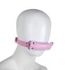 Banoch Bit gag soft straight pink bitgag van imitatieleer roze op pop Banoch Bit gag soft straight pink bitgag van imitatieleer roze op pop