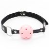 Banoch Breathable ball gag open zwart roze verstelbare riem 987101781 Banoch Breathable ball gag open zwart roze verstelbare riem 987101781