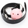 Banoch Breathable ball gag open zwart roze verstelbare riem 987101781 5 Banoch Breathable ball gag open zwart roze verstelbare riem 987101781 5