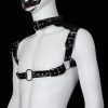 Banoch Chest collar harness Raigel imitatie leer harnas voor man 987101809 3 Banoch Chest collar harness Raigel imitatie leer harnas voor man 987101809 3