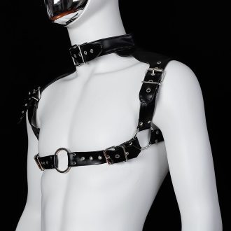 Banoch Chest collar harness Raigel imitatie leer harnas voor man 987101809 3