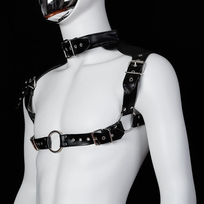 Banoch Chest collar harness Raigel imitatie leer harnas voor man 987101809 3 Banoch Chest collar harness Raigel imitatie leer harnas voor man 987101809 3