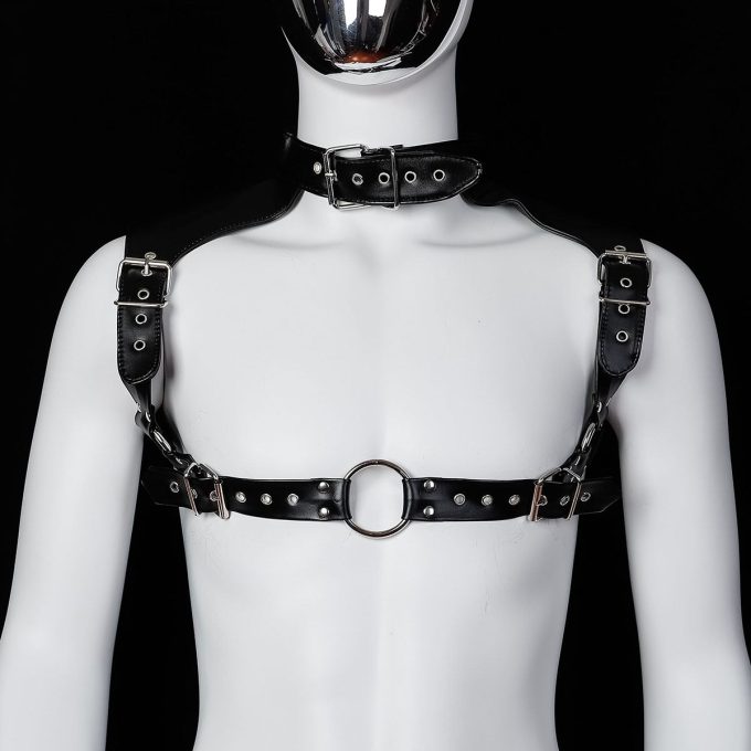 Banoch Chest collar harness Raigel imitatie leer harnas voor man 987101809 Banoch Chest collar harness Raigel imitatie leer harnas voor man 987101809