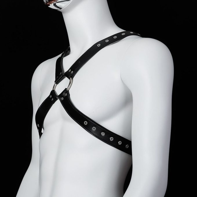 Banoch Chest harness Radin black imitatie leren harnas voor man 987101804 2