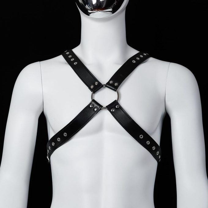 Banoch Chest harness Radin black imitatie leren harnas voor man 987101804 4