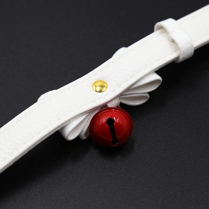 Banoch Collar Catbell Red Halsband Strik Wit bondage 987101754 6 Banoch Collar Catbell Red Halsband Strik Wit bondage 987101754 6