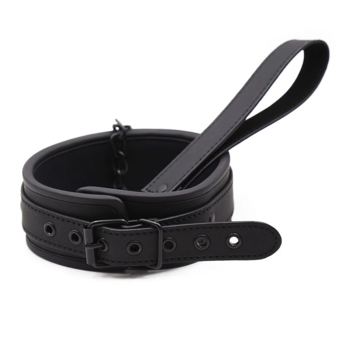 Banoch Collar leash Black Halsband en Riem zwart imitatieleer bondage 987101767 Banoch Collar leash Black Halsband en Riem zwart imitatieleer bondage 987101767