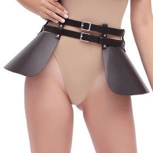 Banoch Harness skirt open vrouw rok zwart pu leer verstelbaar pony play 987101762 5