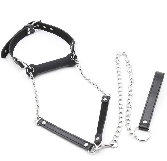 Banoch Horsing around bit gag siliconen paardenbit met leidsel ponyplay 987101849 4