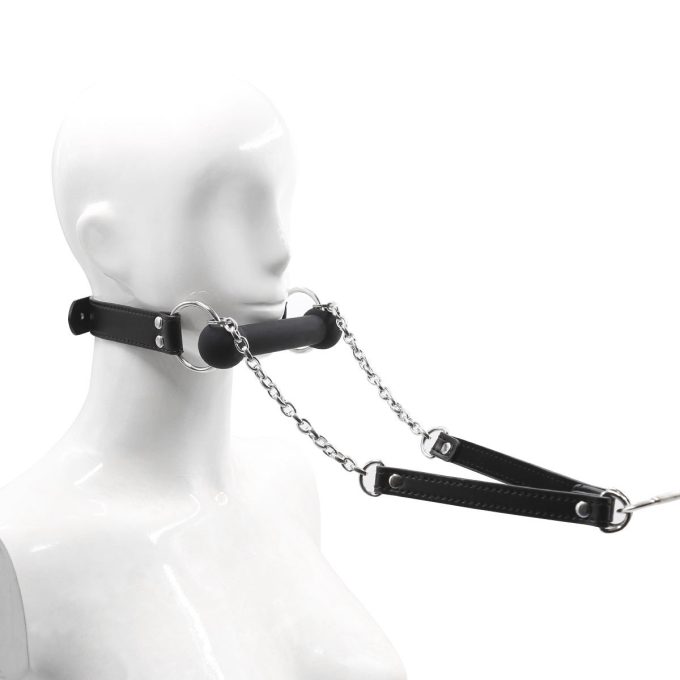 Banoch Horsing around bit gag siliconen paardenbit met leidsel ponyplay 987101849