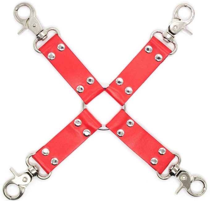 Banoch Red hogtie with clips Rode hogtie met haken bondage 987101851 Banoch Red hogtie with clips Rode hogtie met haken bondage 987101851