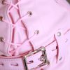 Banoch Reticent Hood Pink Roze masker van pu Leer 987101721 Banoch Reticent Hood Pink Roze masker van pu Leer 987101721