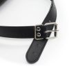 Banoch gespsluiting bitgag van imitatieleer zwart bdsm