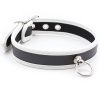 Banoch sierlijke zwart witte collar leer halsband bdsm 987101765