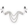 Pinch tepelklemmen Triple link silver verstelbaar met ketting bdsm 2