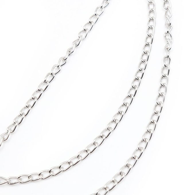 Pinch tepelklemmen Triple link silver verstelbaar met ketting bdsm 3